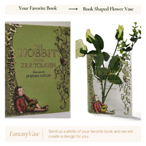 Custom Book Cover Flower Vase - Image 2